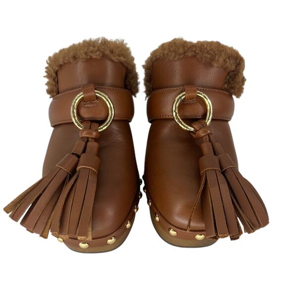 Ulla Johnson Vera Tassel Clogs in Brown - Picture 7 of 16